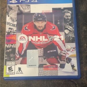 NHL 21 PS4 Game - NHL Red & Blue Cover